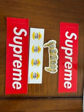 Supreme Red and Gold Stickers 4